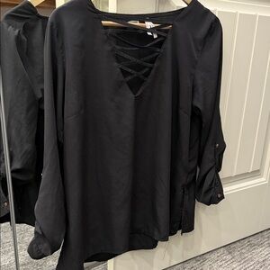 True Destiny Strappy collared Elegant Black Women's Top